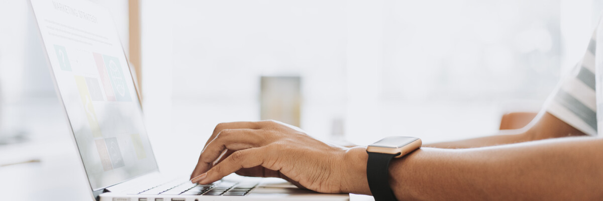 Man working on his laptop